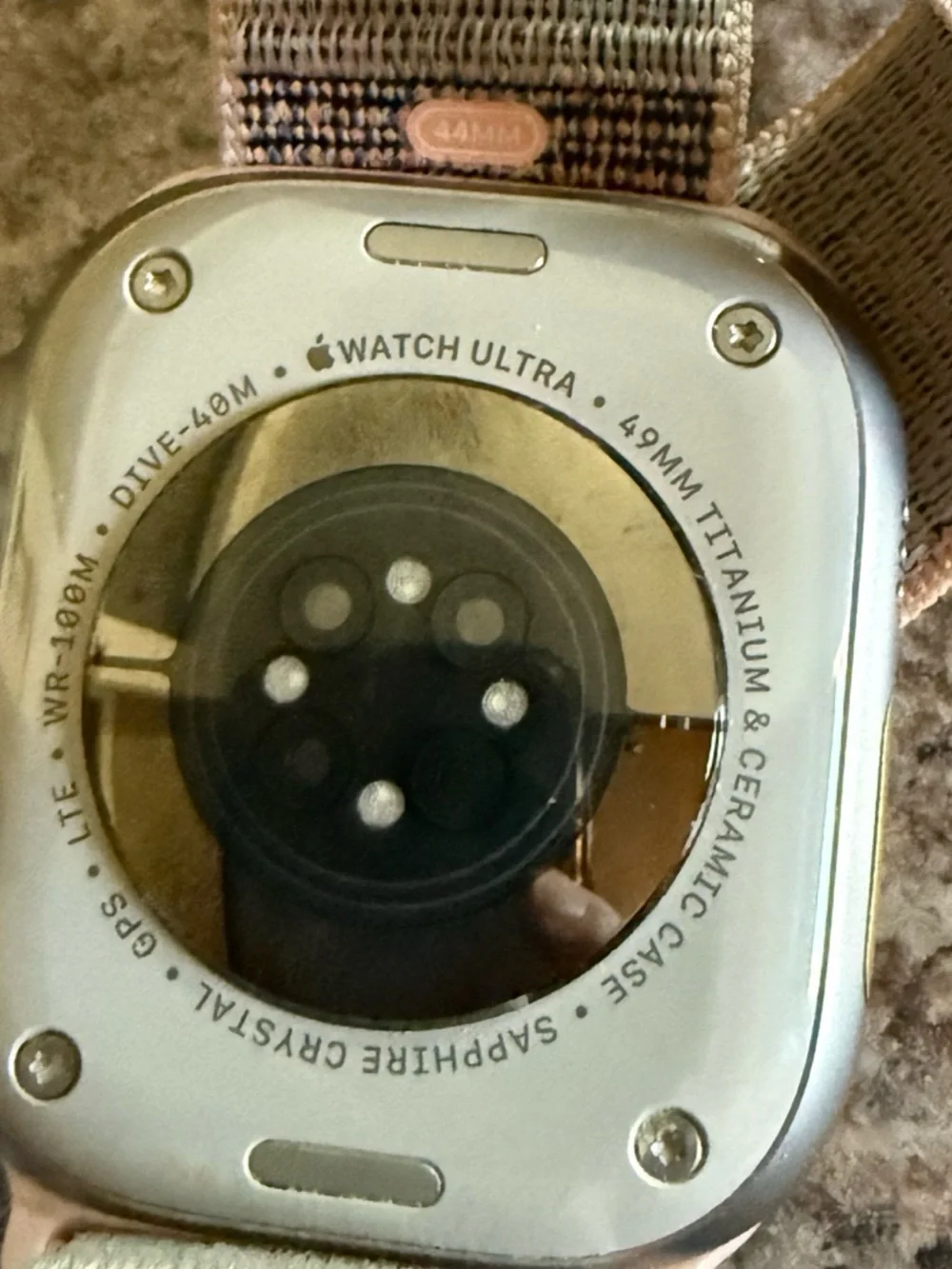 Apple Watch Ultra Titanium with Orange Sport Loop